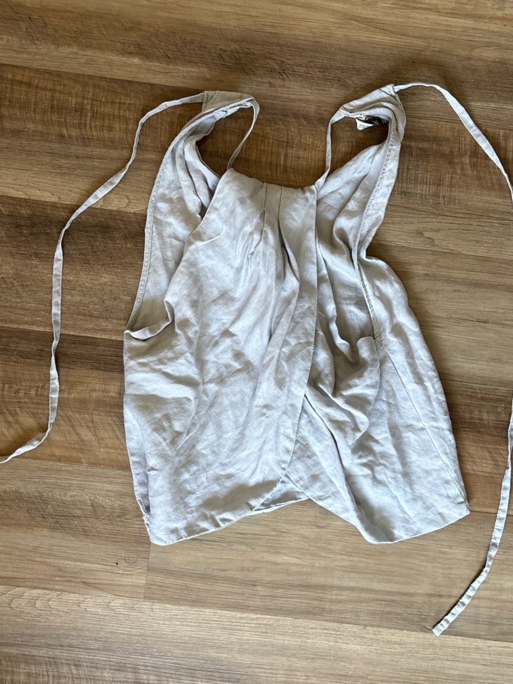 Zara grey linen halter blouse